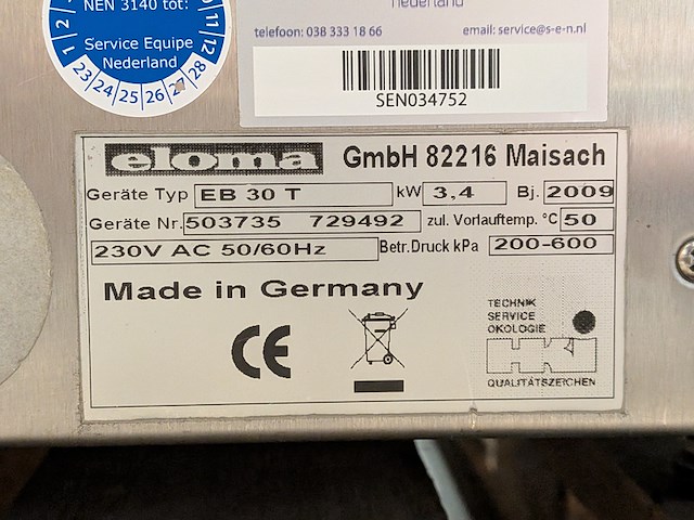 Combisteamer, eloma, eb 30 t, 2008 - afbeelding 5 van  9