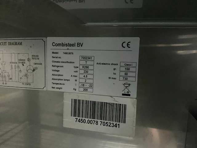 Combisteel 74500078 rvs vrieskast - afbeelding 6 van  6