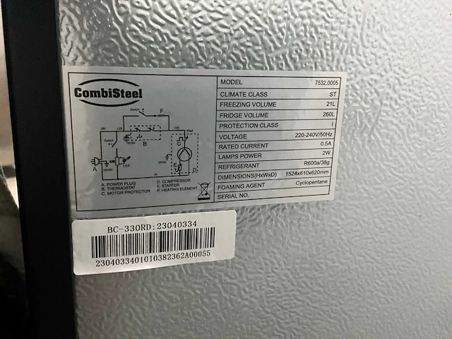 Combisteel 7532.0005 retro koelkast - afbeelding 4 van  9