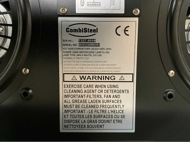 Combisteel afzuigkap - afbeelding 7 van  7