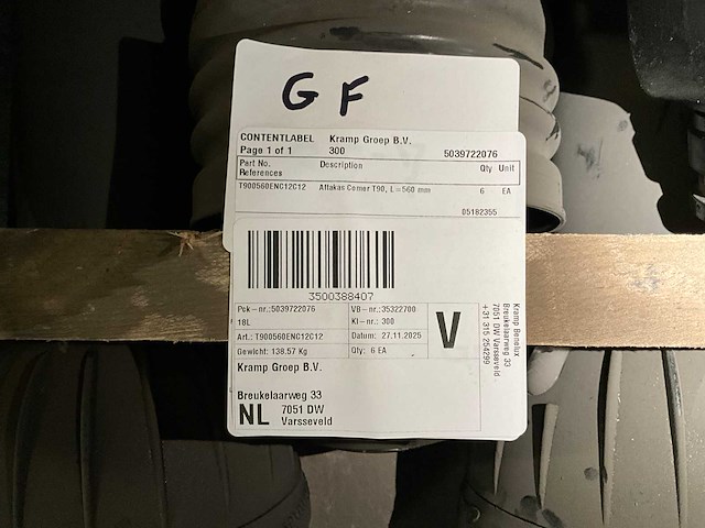 Comer t90 / l= 560 mm aftakas (7x) - afbeelding 6 van  6