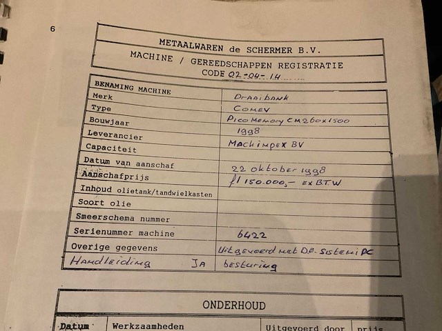 Comev pico 260/1500 bankdraaibank - afbeelding 7 van  15