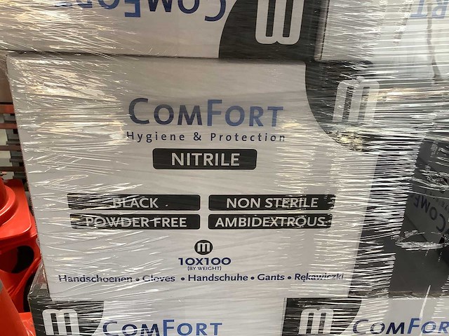 Comfort - hygiëne & protection - zwarte handschoenen maat m - disposable (50x) - afbeelding 2 van  4