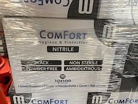 Comfort - hygiëne & protection - zwarte handschoenen maat m - disposable (50x) - afbeelding 2 van  4