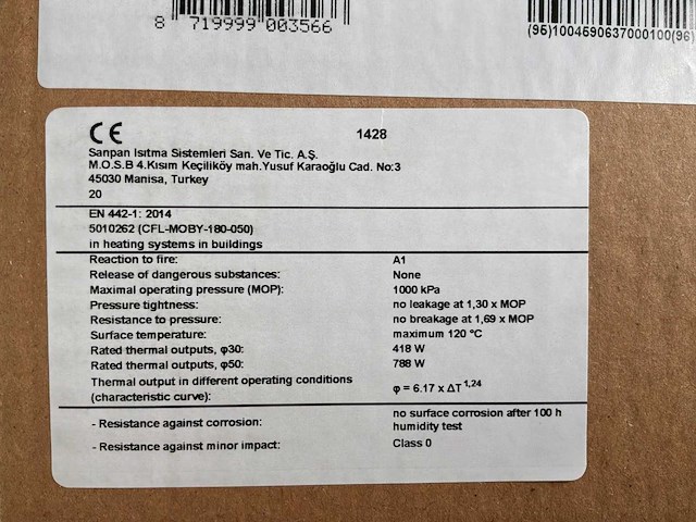 Comfort line cfl moby 180 designradiator - afbeelding 5 van  5