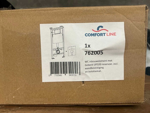 Comfort line wc inbouwelement met geberit up320 reservoir - afbeelding 2 van  3