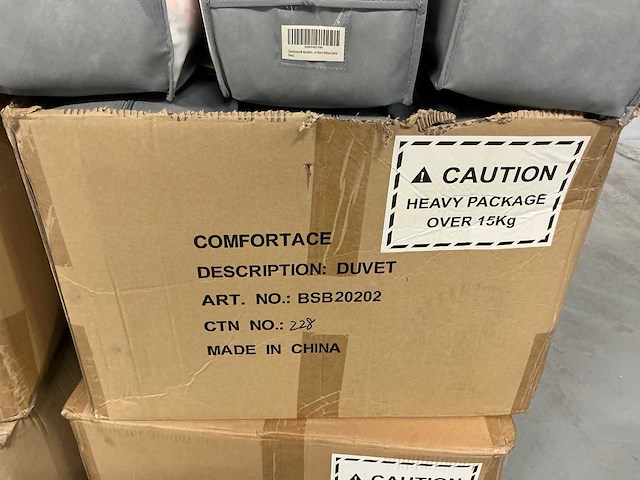 Comfortace 200x200 dekbed vezel katoen tijk (6x) - afbeelding 2 van  2