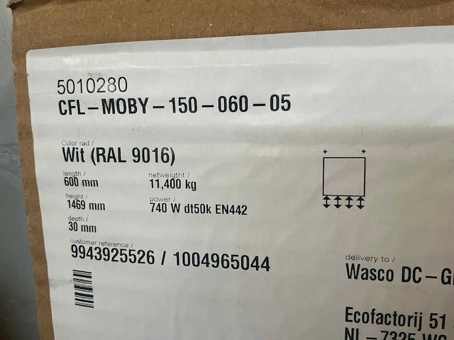 Comfortline cfl-moby-150-60 designradiator - afbeelding 4 van  4