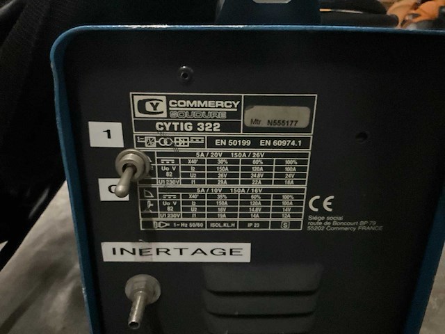 Commercy soudure cytig 322 tig lasmachine - afbeelding 7 van  7