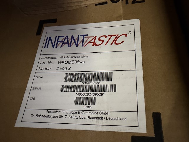 Commode met 3 laden en 3 open vakken infantastic, wit - afbeelding 4 van  5