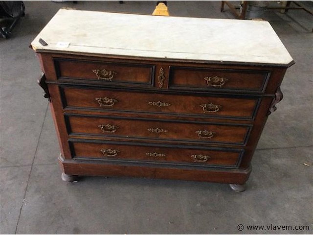 Commode met marmeren blad - afbeelding 1 van  3