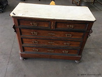 Commode met marmeren blad - afbeelding 1 van  3