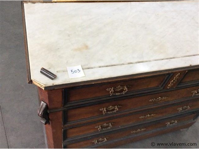 Commode met marmeren blad - afbeelding 2 van  3