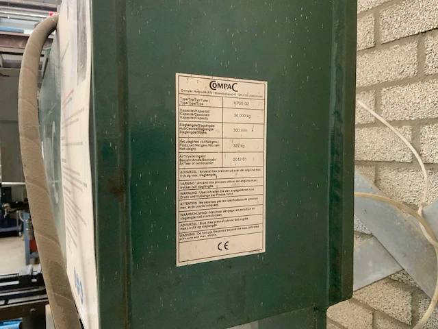 Compac hp50 g2 hydraulische pers - afbeelding 9 van  9