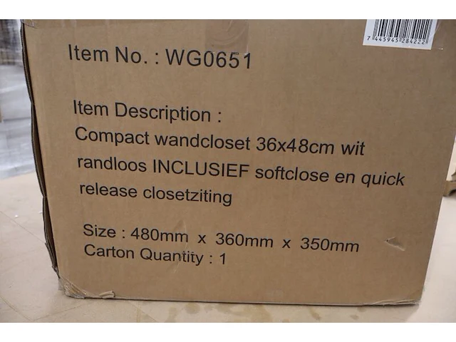 Compact wandcloset rimless keralux, lavant 2.0, wit - afbeelding 7 van  8