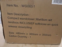 Compact wandcloset rimless keralux, lavant 2.0, wit - afbeelding 7 van  8