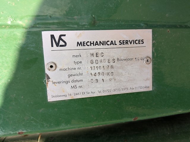 Compacte kraan, mec, gd 60 es, 1996 - afbeelding 15 van  24