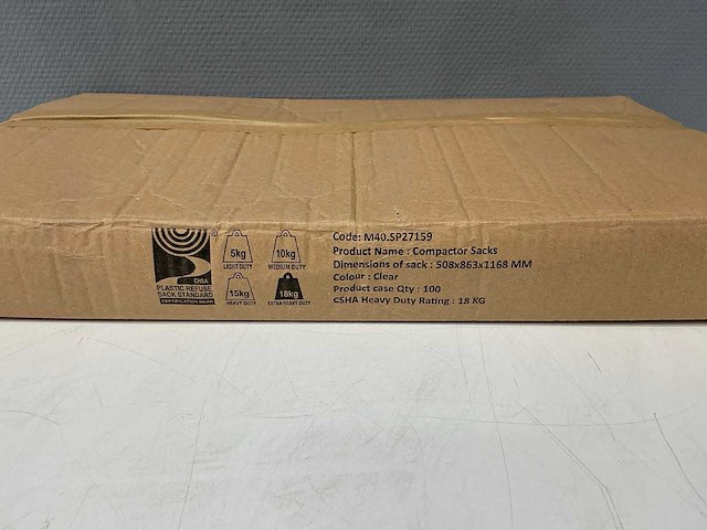 Compactor plastic zakken 508x863x1168 mm (100x) - afbeelding 7 van  8