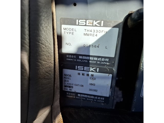 Compacttractor, iseki, th 4330, rood, 2009 - afbeelding 35 van  40