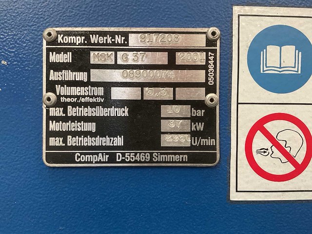 Compair msk g37 luchtcompressor - afbeelding 8 van  8