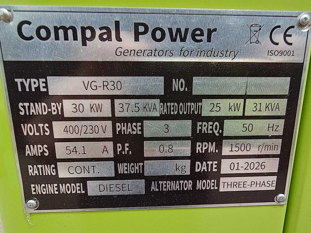 Compal power - 2026 - vg-r30 - stroomgenerator - afbeelding 14 van  15