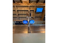 Compleet barmeubel met 2 dubbele tapkranen, achterwand, lekblad, spoelbak, etc. - afbeelding 4 van  19