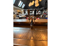 Compleet barmeubel met 2 dubbele tapkranen, achterwand, lekblad, spoelbak, etc. - afbeelding 6 van  19