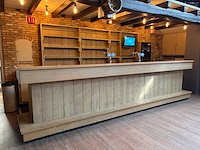 Compleet barmeubel met 2 dubbele tapkranen, achterwand, lekblad, spoelbak, etc. - afbeelding 14 van  19