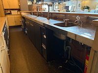 Compleet barmeubel met 2 dubbele tapkranen, achterwand, lekblad, spoelbak, etc. - afbeelding 16 van  19