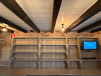 Compleet barmeubel met 2 dubbele tapkranen, achterwand, lekblad, spoelbak, etc. - afbeelding 17 van  19