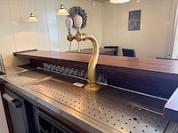 Compleet barmeubel met messing dubbele tapkraan, lekblad. etc. - afbeelding 5 van  10