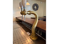 Compleet barmeubel met messing dubbele tapkraan, lekblad. etc. - afbeelding 6 van  10