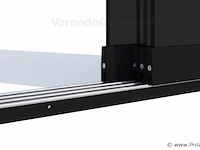 Compleet glazen schuifdeursysteem 3 deurs, veiligheidsglas 10 mm, 2820 mm breed, 3 stuks deuren 960 mm 2450 mm hoog, antraciet lichtgrijs ral 7016 - afbeelding 10 van  14