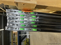 Compleet glazen schuifdeursysteem 5 deurs, veiligheidsglas 10 mm, 4380 mm breed, 5 stuks deuren 900 mm 2250 mm hoog, antraciet lichtgrijs ral 7016 - afbeelding 9 van  13