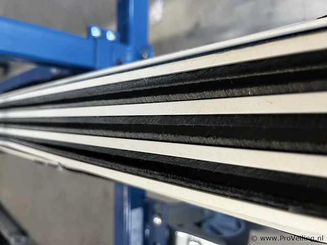 Compleet glazen schuifdeursysteem 7 deurs, veiligheidsglas 10 mm, 6120 mm breed, 7 stuks deuren 900 mm 2600 mm hoog, mat zwart ral 9005 - afbeelding 13 van  13