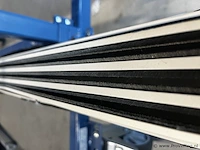 Compleet glazen schuifdeursysteem 7 deurs, veiligheidsglas 10 mm, 7030 mm breed, 7 stuks deuren 1030 mm 2300 mm hoog, mat zwart ral 9005 - afbeelding 13 van  13