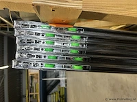 Compleet glazen schuifdeursysteem 7 deurs, veiligheidsglas 10 mm, 7030 mm breed, 7 stuks deuren 1030 mm 2350 mm hoog, antraciet ral 7016 - afbeelding 9 van  13