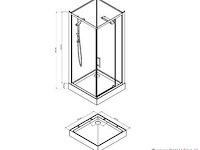 Complete doucheopstelling turtle - 85x85x210cm - afbeelding 2 van  2