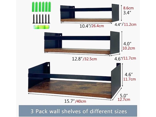 Complete dozen met 3 zwevende planken. (7x) - afbeelding 4 van  4