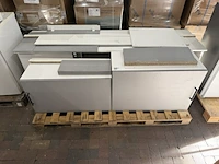 Complete hoekkeuken, hoekopstelling, grijs/wit, werkblad en bovenkasten | 3 pallets - afbeelding 4 van  9