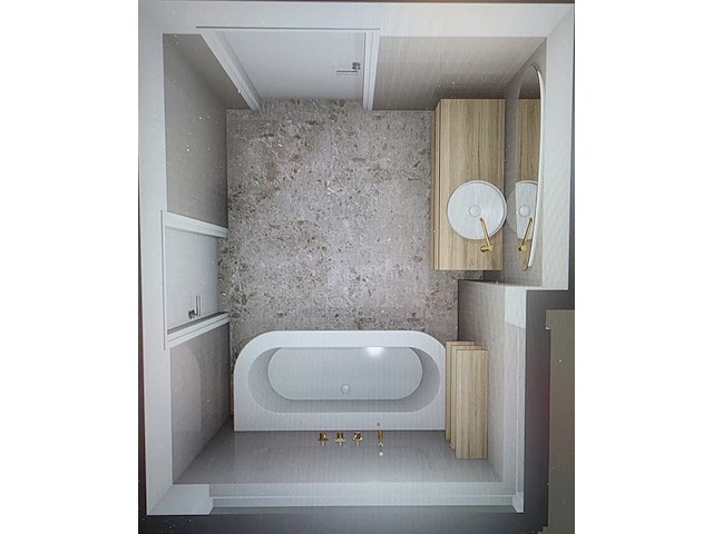 Complete luxe badkamer- en toiletruimtes (4 ruimtes), ca. 62 m² tegelwerk – geberit/neolith/ivy/dolphin - afbeelding 12 van  35