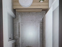 Complete luxe badkamer- en toiletruimtes (4 ruimtes), ca. 62 m² tegelwerk – geberit/neolith/ivy/dolphin - afbeelding 33 van  35