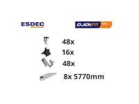 Complete montageset voor 20 panelen clickfit evo (zwart) - afbeelding 2 van  6