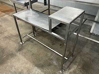 Complete rvs productielijn met transportband, bunker en werktafel - afbeelding 14 van  14