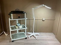 Complete set: hot stone massage, lamp met licht en loep, waxverwarmer en kar - afbeelding 1 van  6