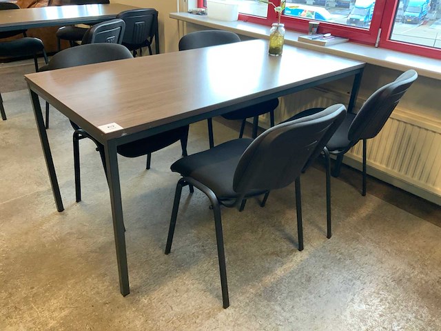 Complete set kantine meubilair - 9 tafels en 33 stoelen - afbeelding 2 van  7