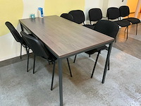 Complete set kantine meubilair - 9 tafels en 33 stoelen - afbeelding 4 van  7