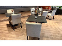 Complete set restaurantmeubilair bestaande uit 12 restauranttafels en 24 restaurantstoelen - afbeelding 10 van  11