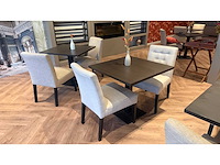 Complete set restaurantmeubilair bestaande uit 12 restauranttafels en 24 restaurantstoelen - afbeelding 6 van  11
