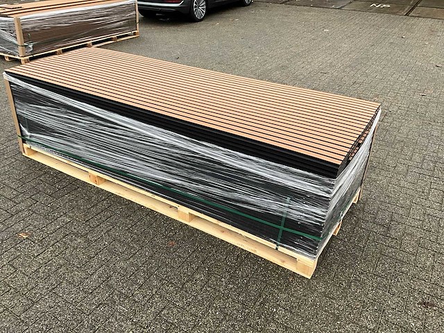 Composiet gevelbekleding rhombusprofiel eiken/zwart (50x) - afbeelding 2 van  4